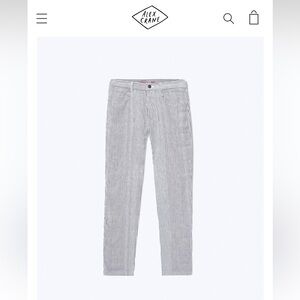 Alex Crane Navy & White Striped Linen Pants NWT Size 30.